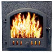 Дверка каминная герметичная «Камень» со стеклом ДКГ-7АС (410х410х45)